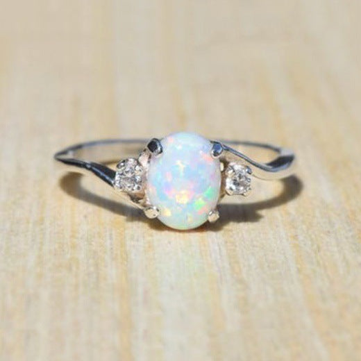 Opal Colorful Crystals Special Interest Light Rings