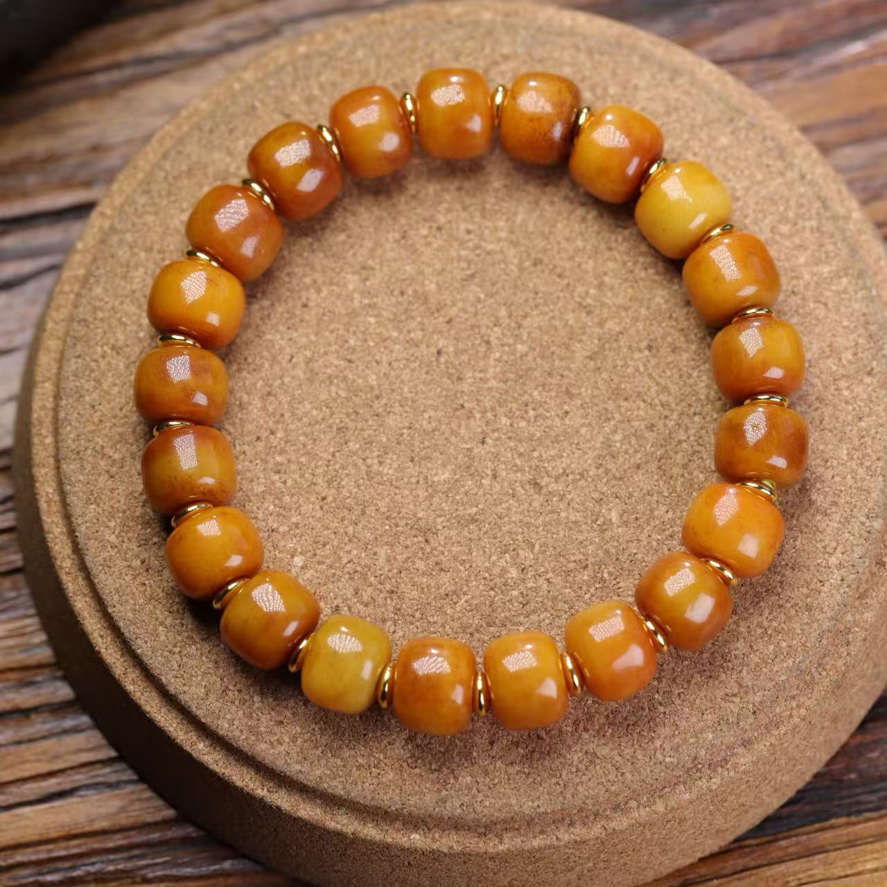 Yak Bone Barrel Beads Single Circle Ethnic Style Tibet Turquoise Bracelets