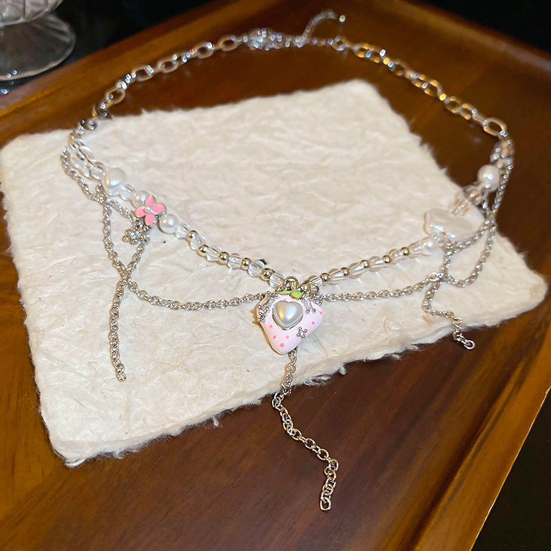 Women's Sweet Cool Hot Love Stars Fashion Creative Design Sense Clavicle Necklace