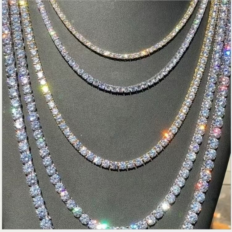 Women's & Men's Exquisite Zircon Tennis Hip Hop Necklaces