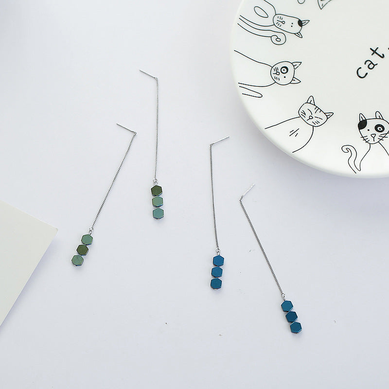 Women's Sterling Sier Simple Wild Long Creative Ear Line