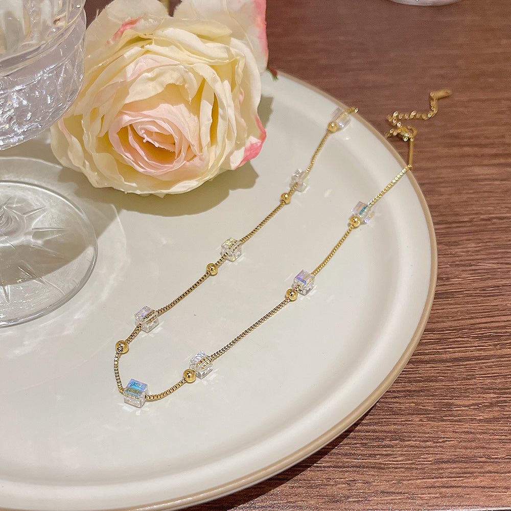 Female Summer Temperament Wild Titanium Steel Clavicle Necklaces