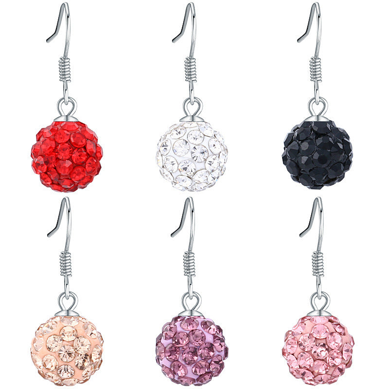 Sier Crystal Fashion Korean Style Ear Hook Rings