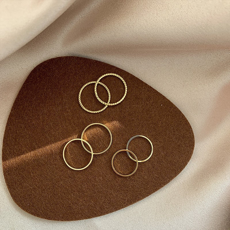 Cold Style Simple Suit Combination Female Opening Adjustable Index Finger Ring