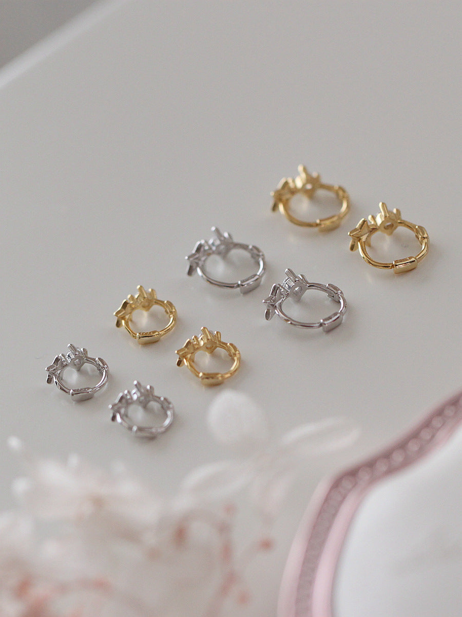 Women's Exquisite Mini Zircon Five-pointed Star Bone Ear Buckle