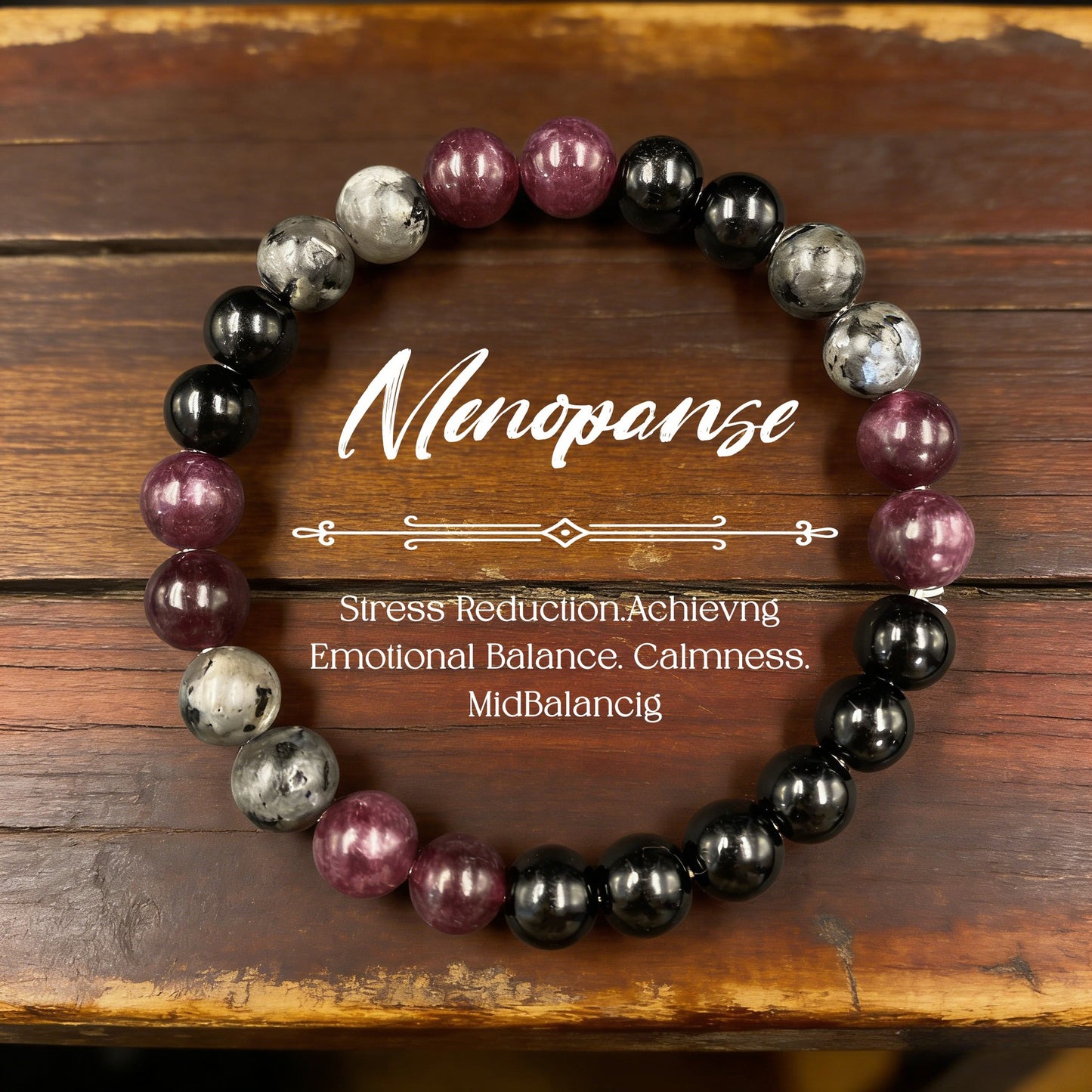 Natural Stone Crystal Garnet Flame Protection Bracelet