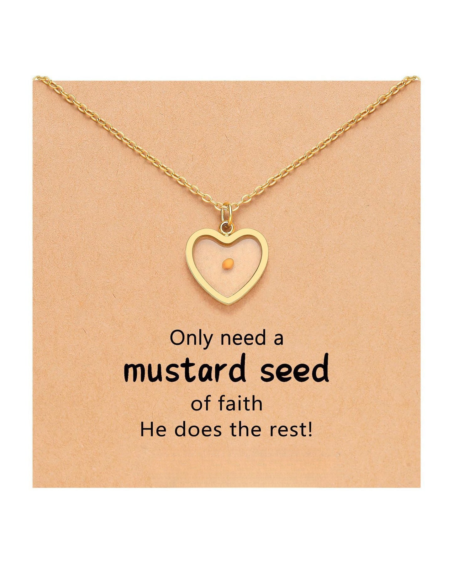 Women's & Men's Fashion Cabbage Seed Oval Stainless Steel Necklace