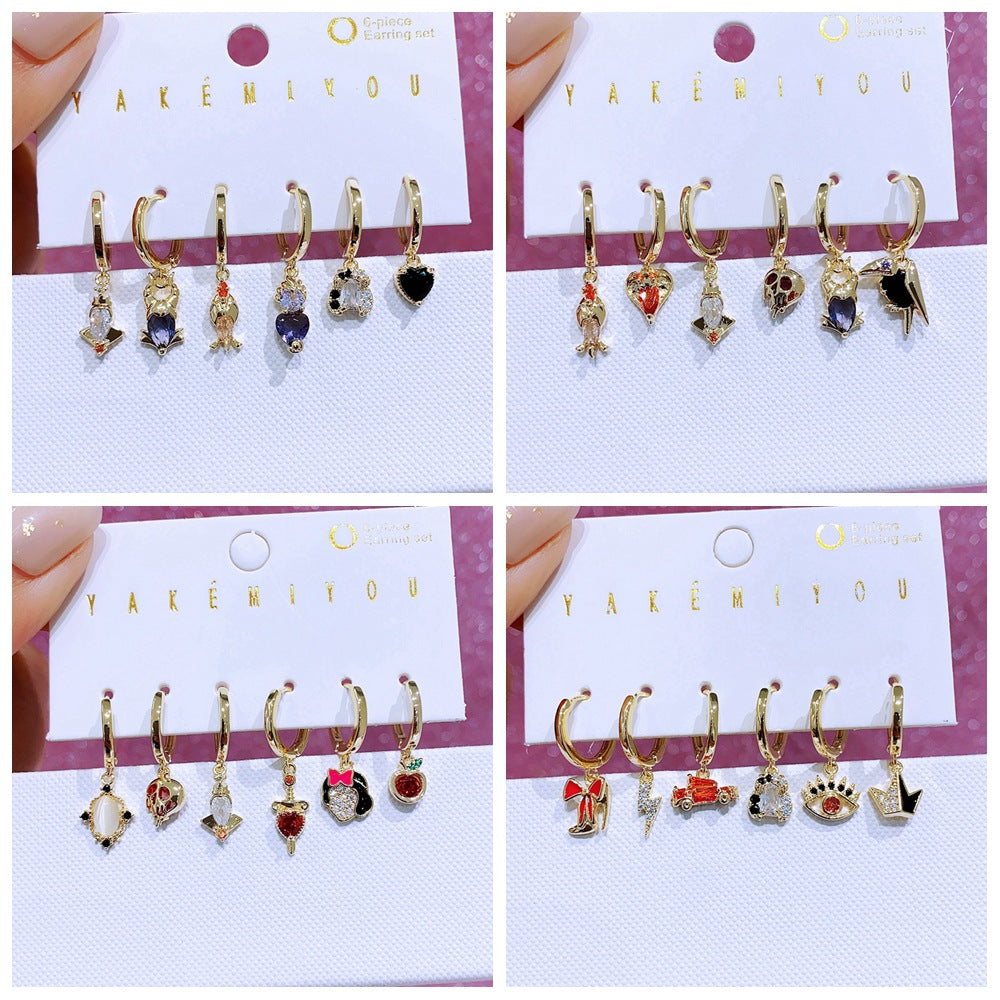Fairy Tale Movie Villain Series Color Earrings