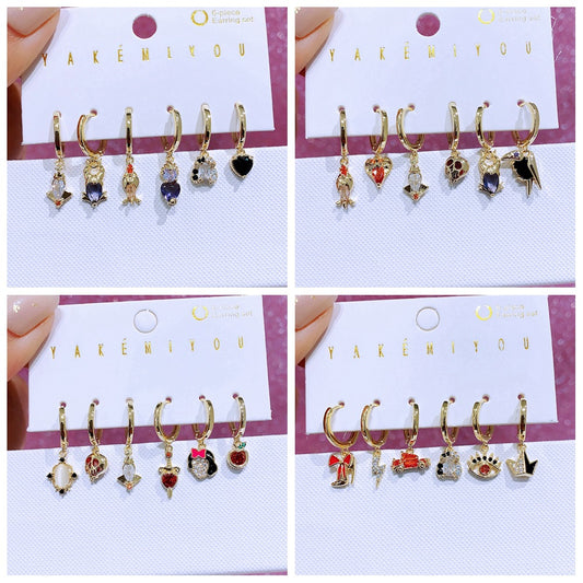 Fairy Tale Movie Villain Series Color Earrings