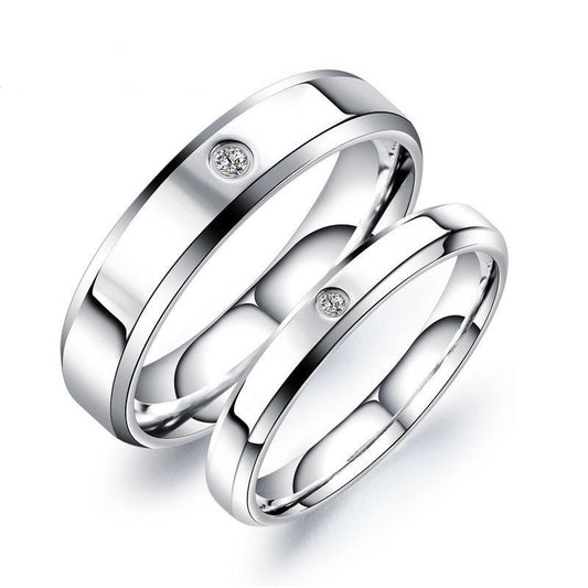 Jewelry Gold Shop Couple Harbor Titanium Steel Rings