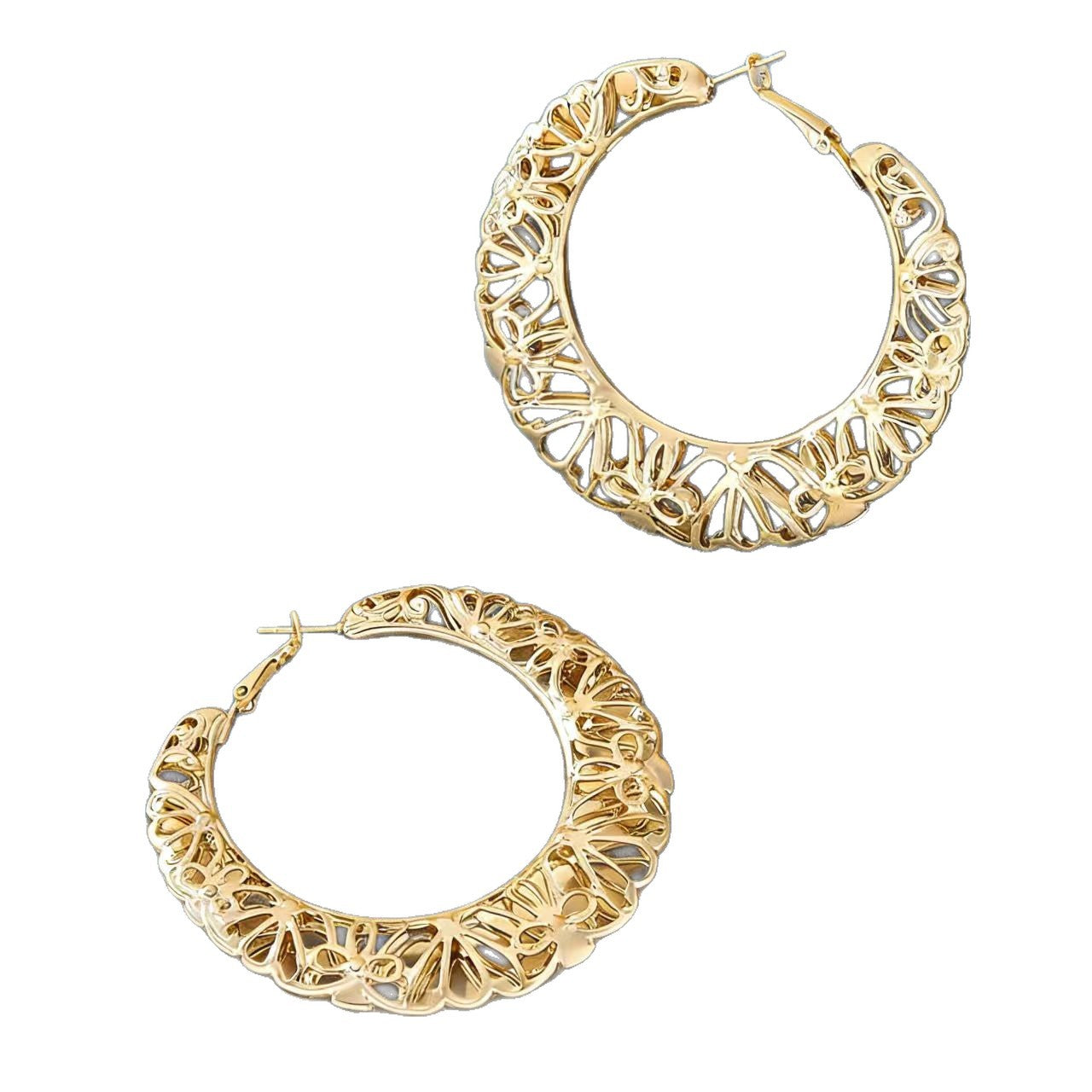 Exaggerated Metal Hollow Fashion Personality Big Earrings