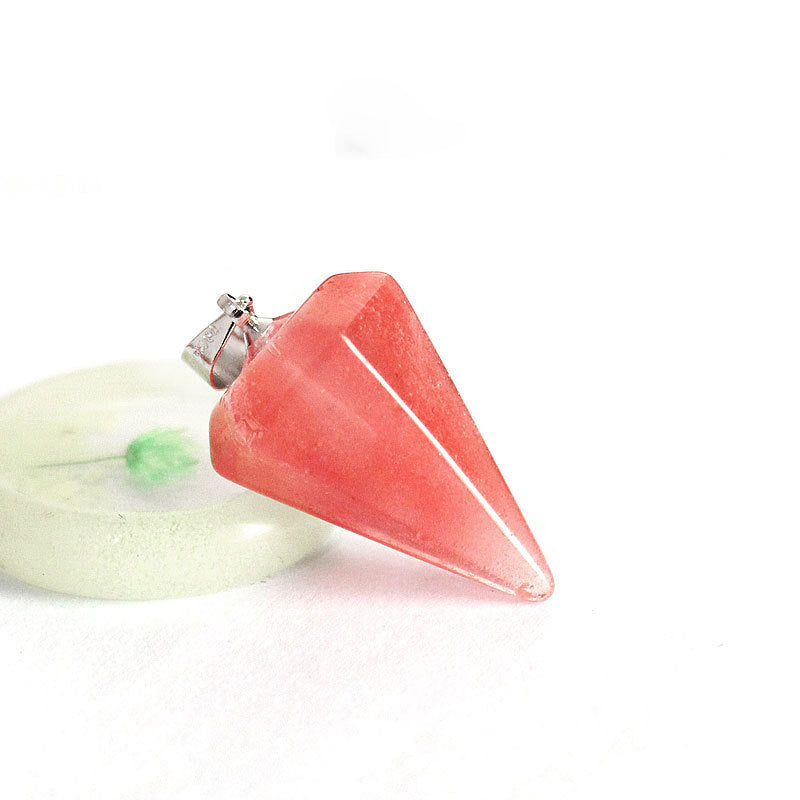 Prism Smart Pendulum Faceted Natural Stone Pendants