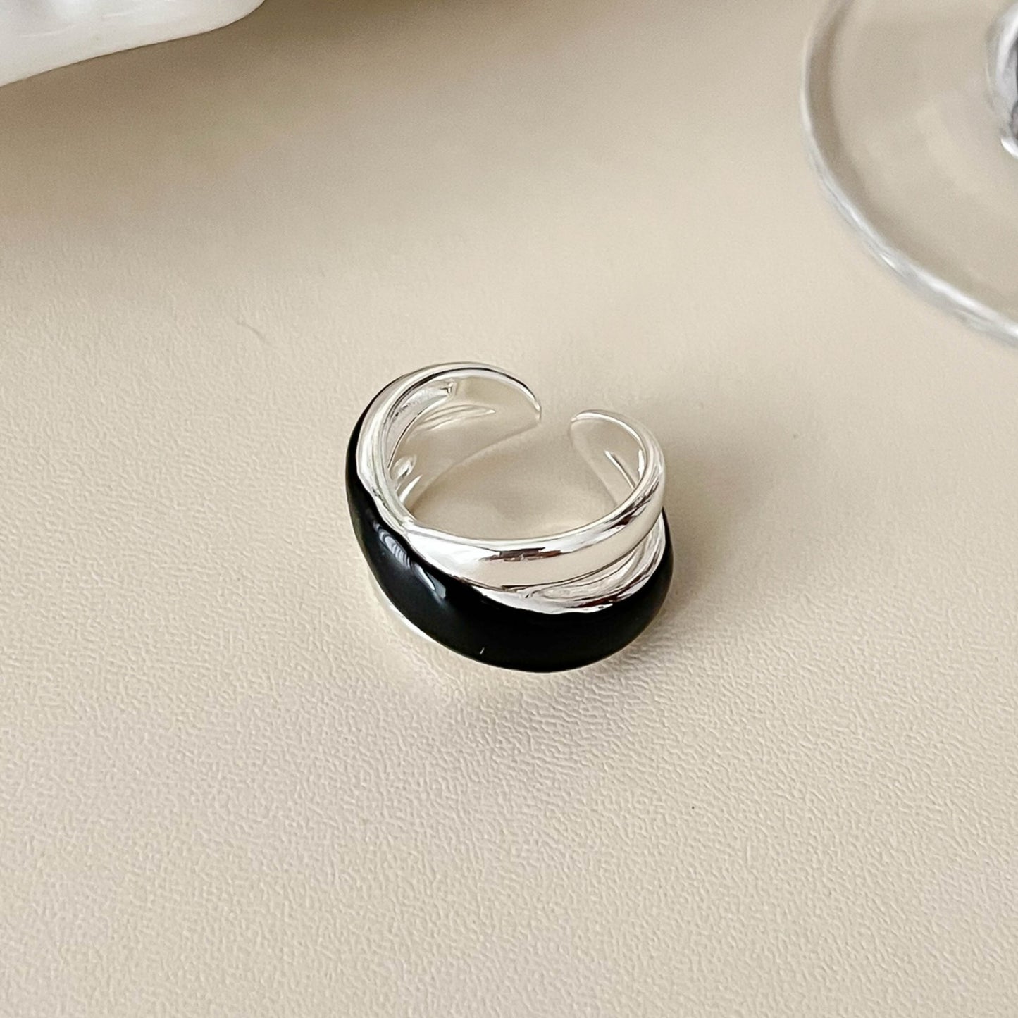 Interest Light Luxury Retro Minority Wide Personality Versatile Opening Adjustable Ring