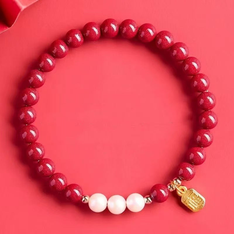 Cinnabar Collection Purple Gold Sand Life Bracelet