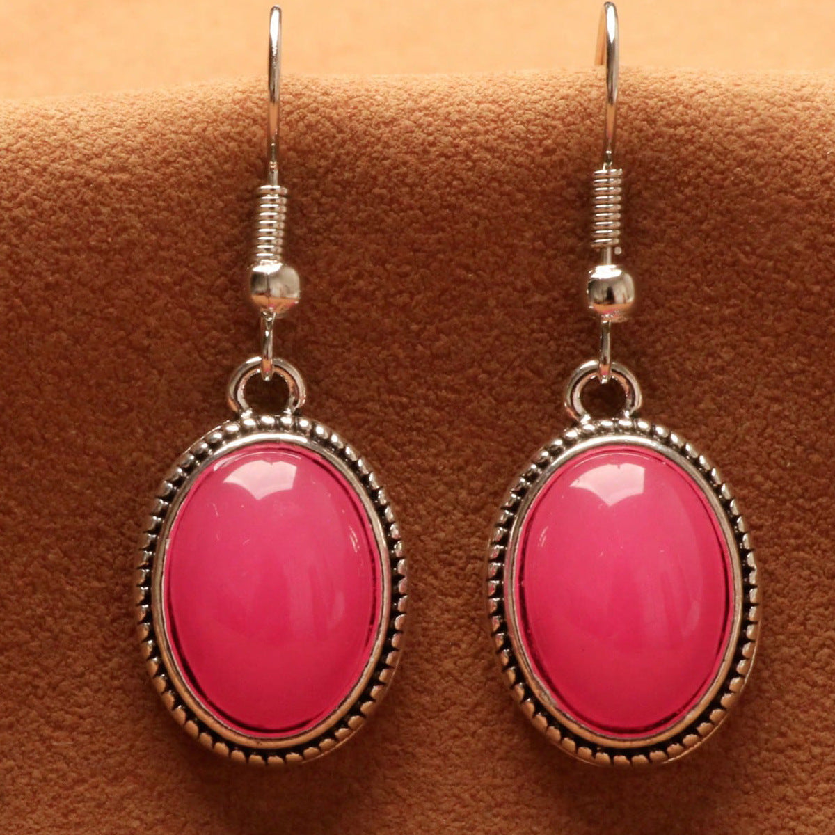 Women's Gemstone Simple Temperament Alloy Fashion Personalized Eardrops Earrings