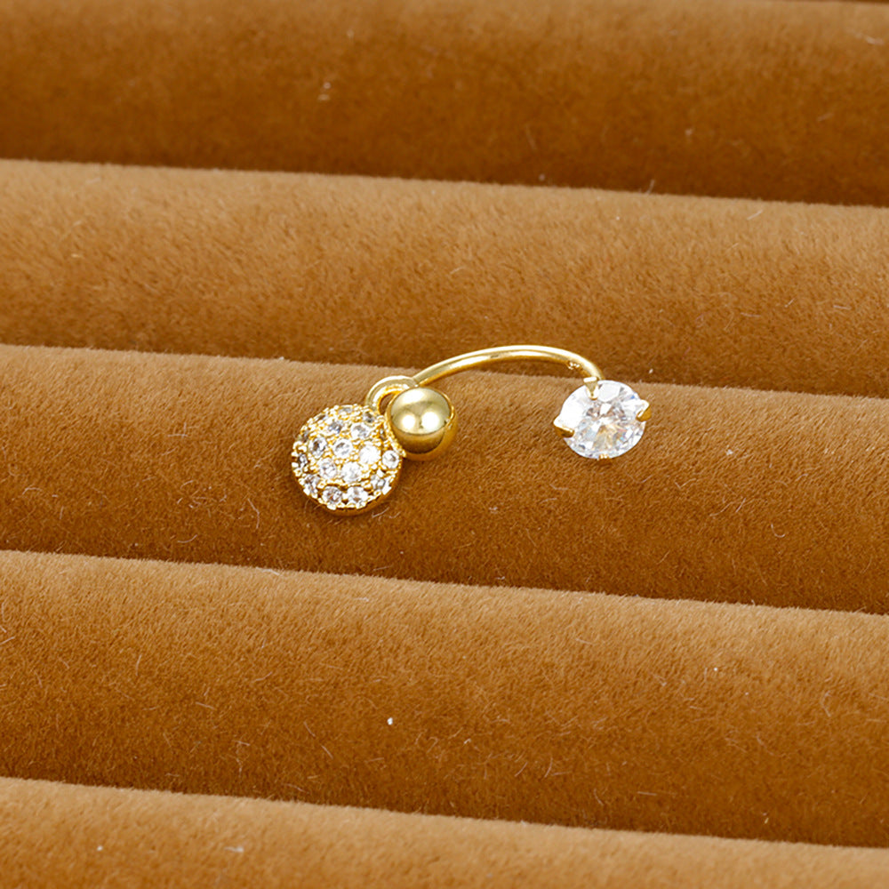 Shaped Piercing Flower Zircon Ear Bone Earrings