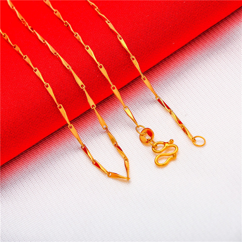 Women's Alluvial Gold Imitation Real Fake Stall Live Broadcast Clavicle Necklaces