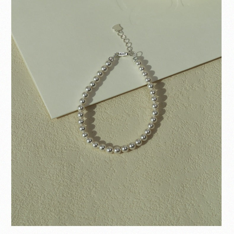 Perfect Circle Pearl Sterling Sier Refined Bracelets