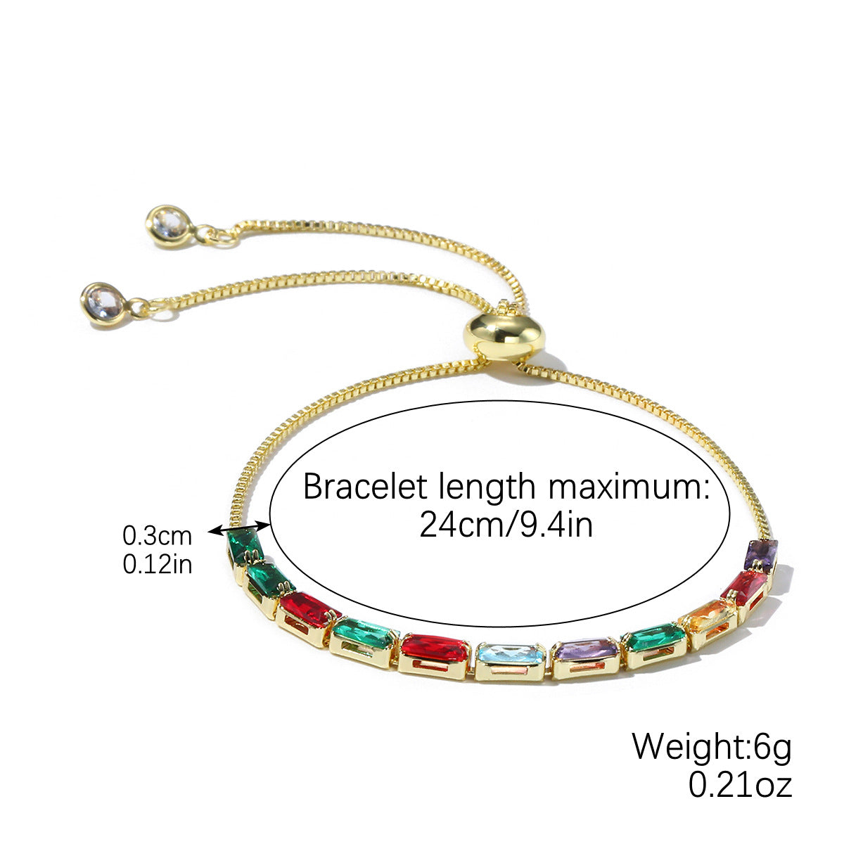 Women's Color Zirconium Jewelry Crystal Zircon Exquisite Bracelets