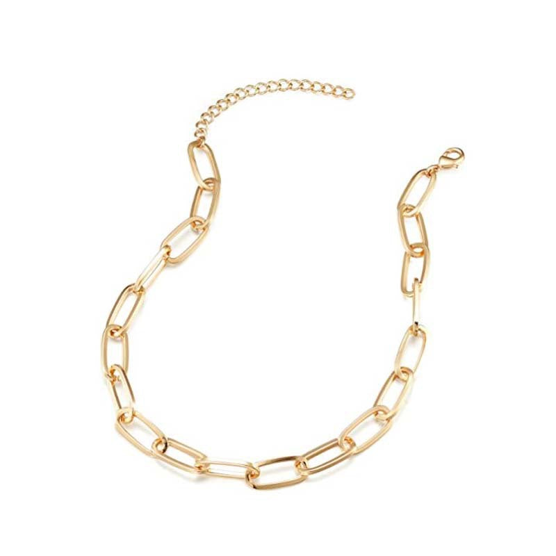 Curved Cross Clip Chain Simple Splendid Necklace