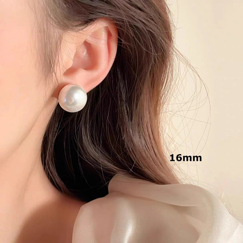 Bread Pearl Elegant High-grade Sier Bead Korean Earrings