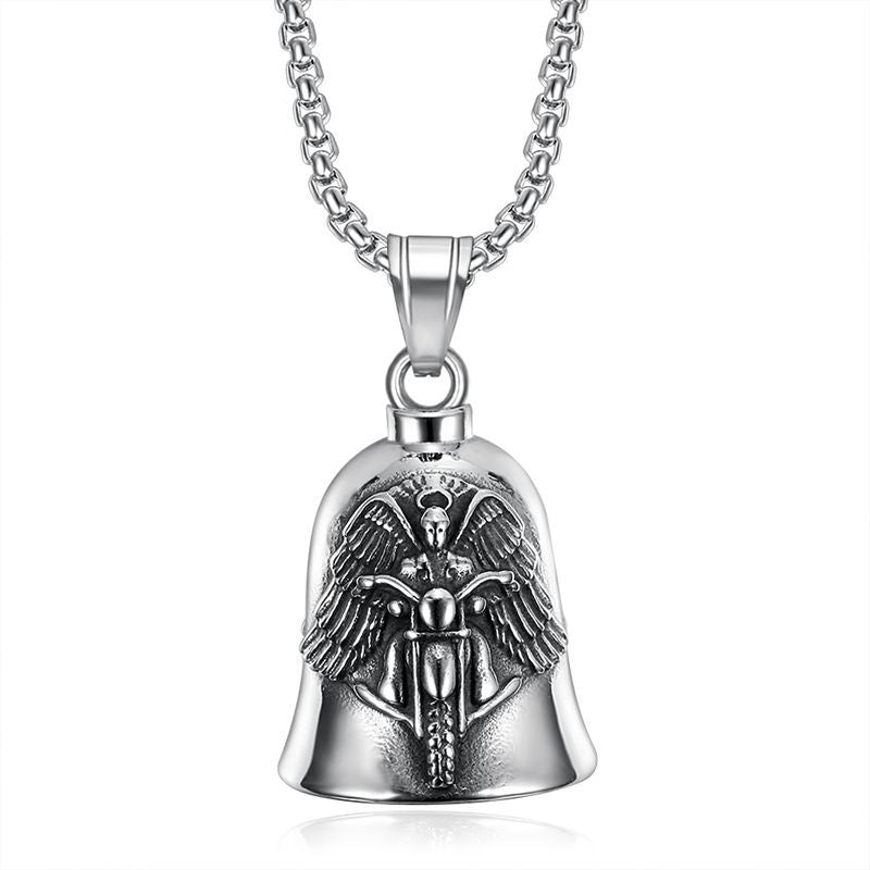 Steel Retro Punk Wings Motorcycle Character Riding Pendants