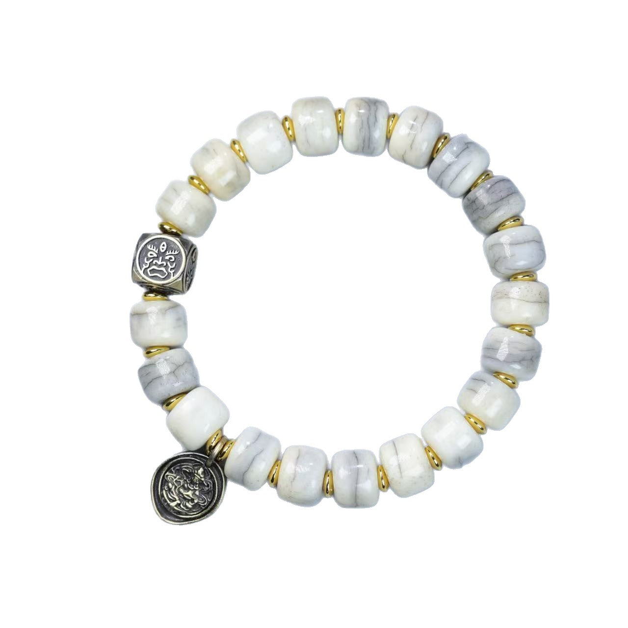 Women's & Men's Tibet Yak Bone Ethnic Style Turquoise Bracelet