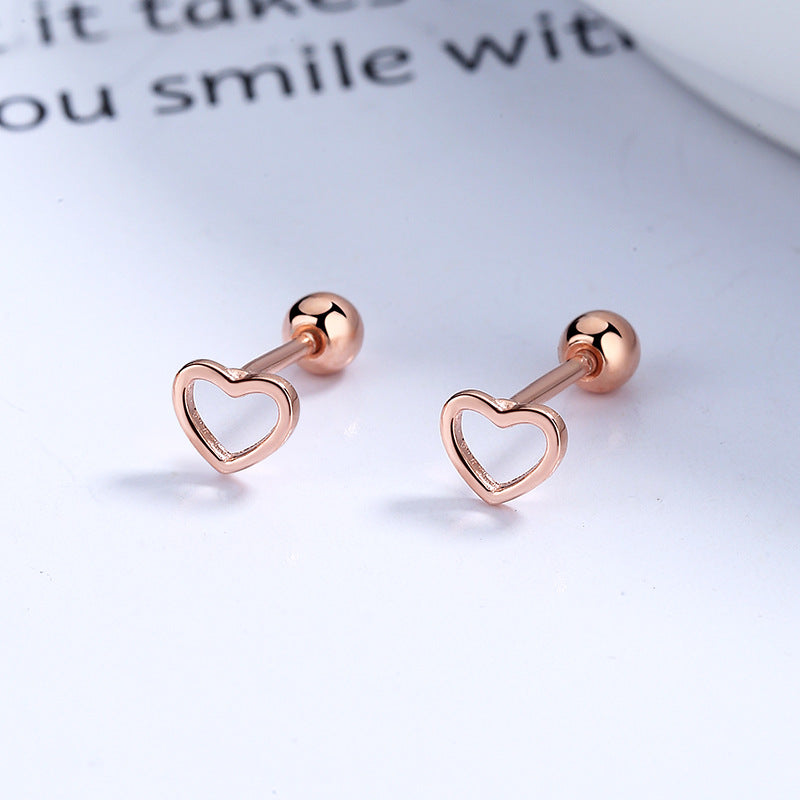 Women's Hollow Heart Shape For Simple Compact Exquisite Earrings