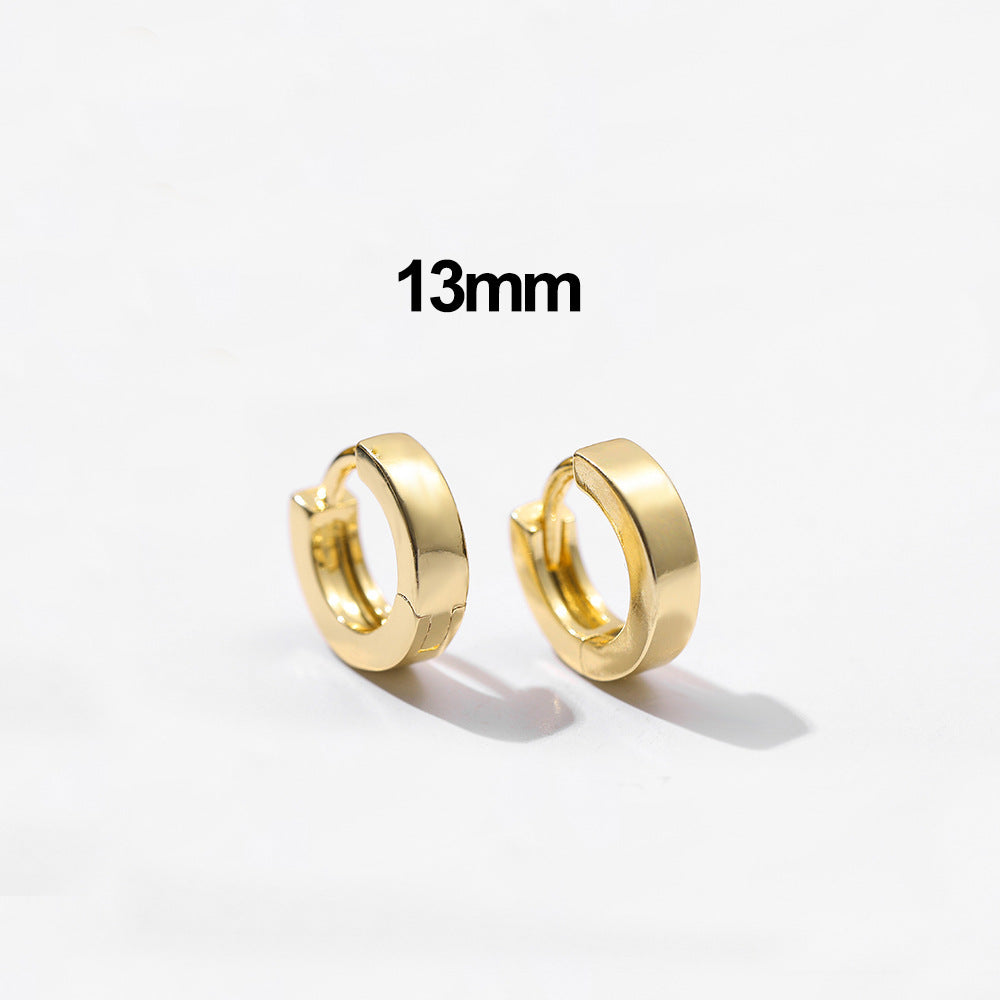 Simple Gold Stainless Steel Classic Basic Style Earrings