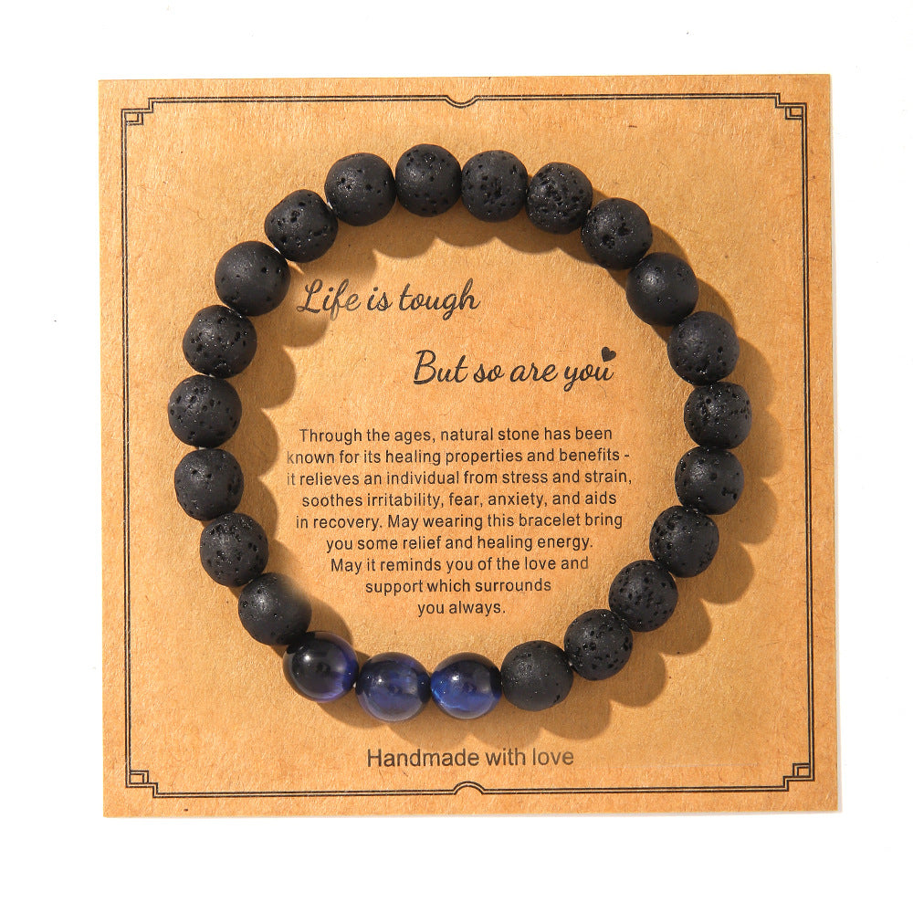 Fashion Simple Style Natural Stone Beaded Blessing Bracelets