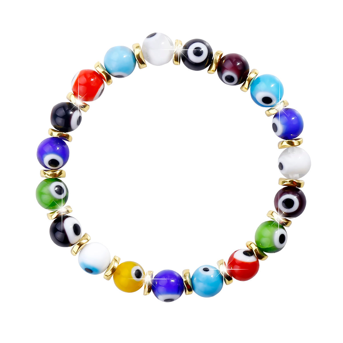 Women's & Men's Haematite Glass Eye Beaded Devil Bracelet