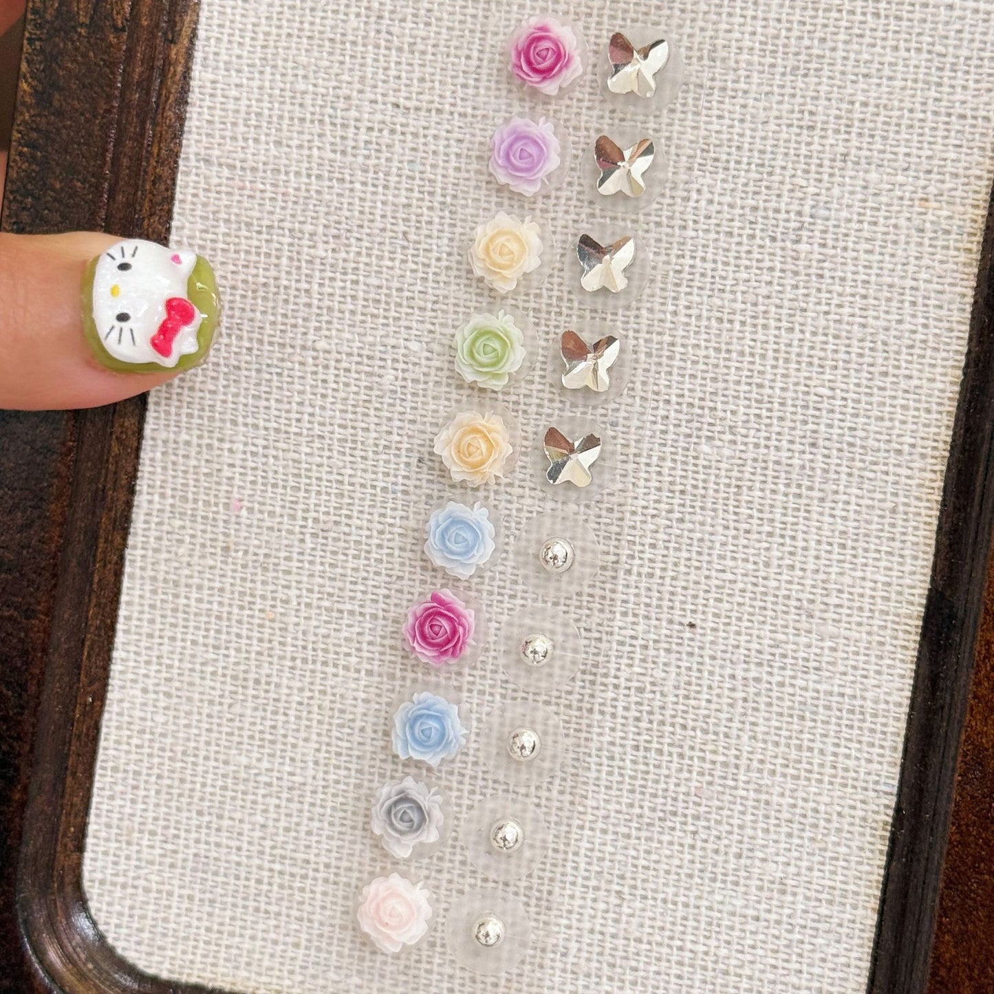 Fashion Auricular Point Sticker Crystal Ear Patch Bead Massage Stress Earrings