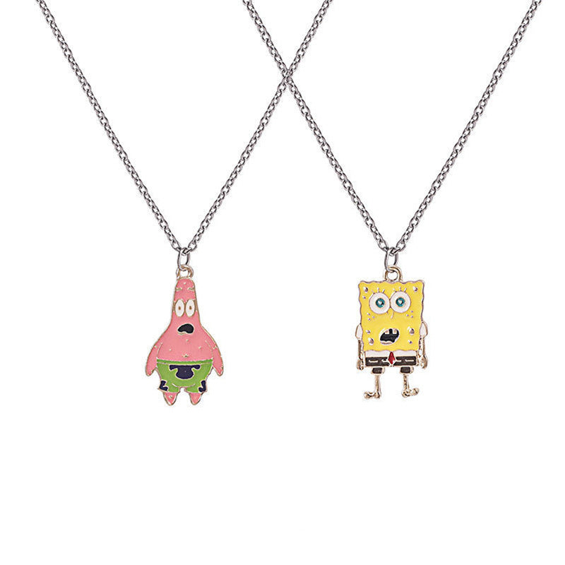 Cartoon Star Personality Anime Dripping Oil Necklaces