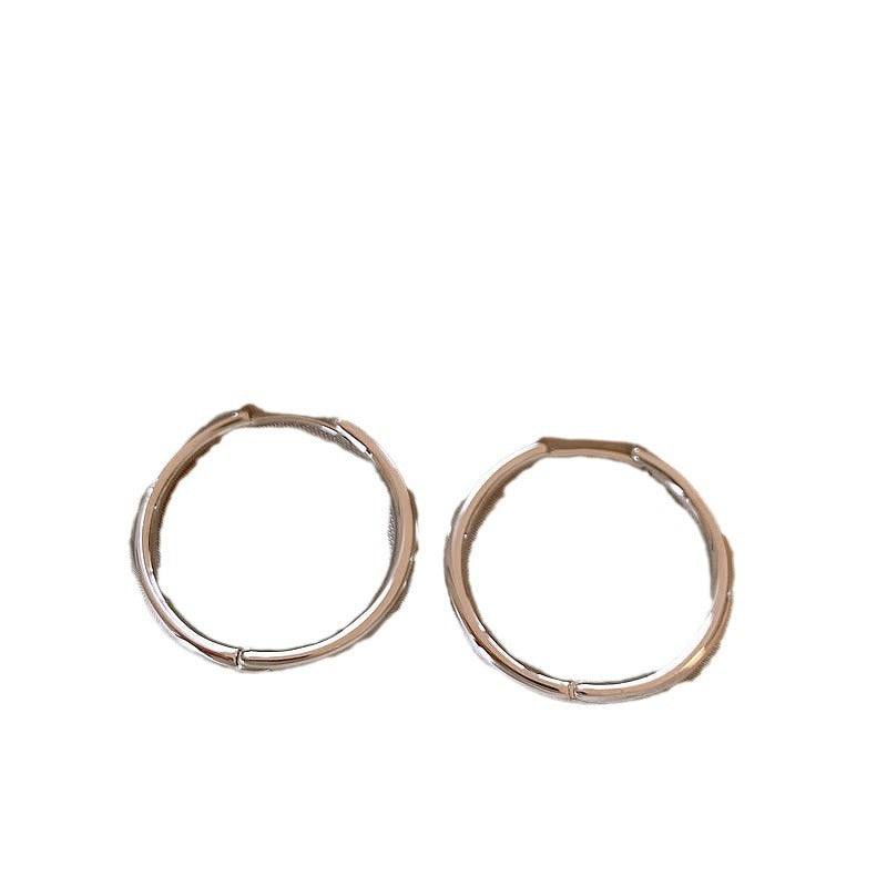 Women's High Profile Fashion Simple Circle Clip Niche Personality High-grade Earrings