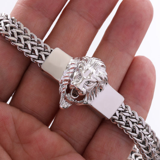 Men's Lion's Head Hip Hop Stainless Steel Bracelets