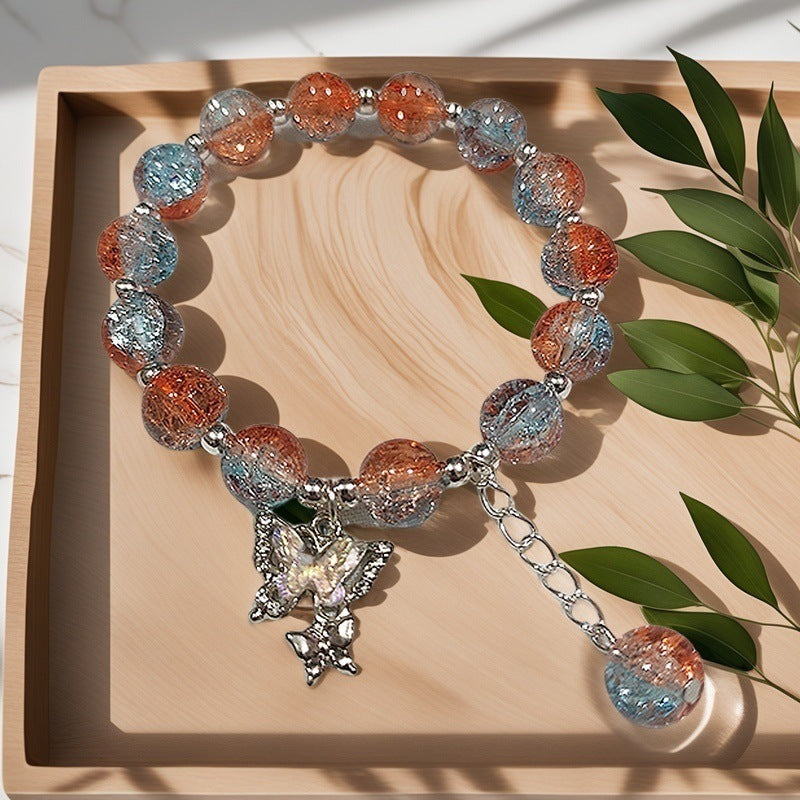 Fantasy Flower Glazed Female Gradient Contrast Bracelet