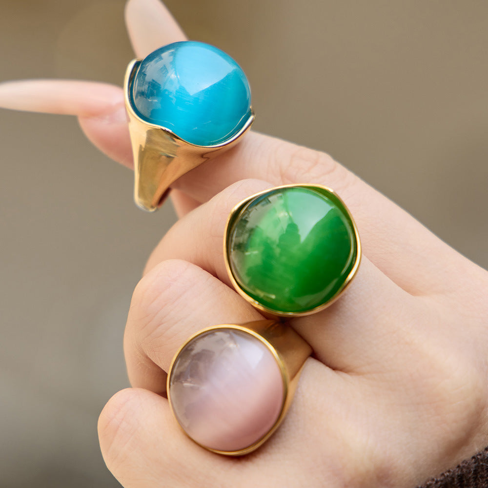 Simple Elegant Oval Opal Light Luxury Fashion Personalized Bracelets