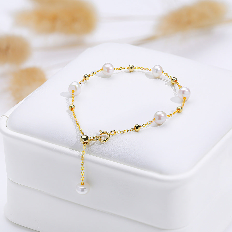 Freshwater Pearl Female Starry Sky Simple Design High Bracelet