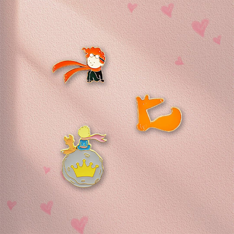 Little Prince Fox Cute Badge Personality Brooches