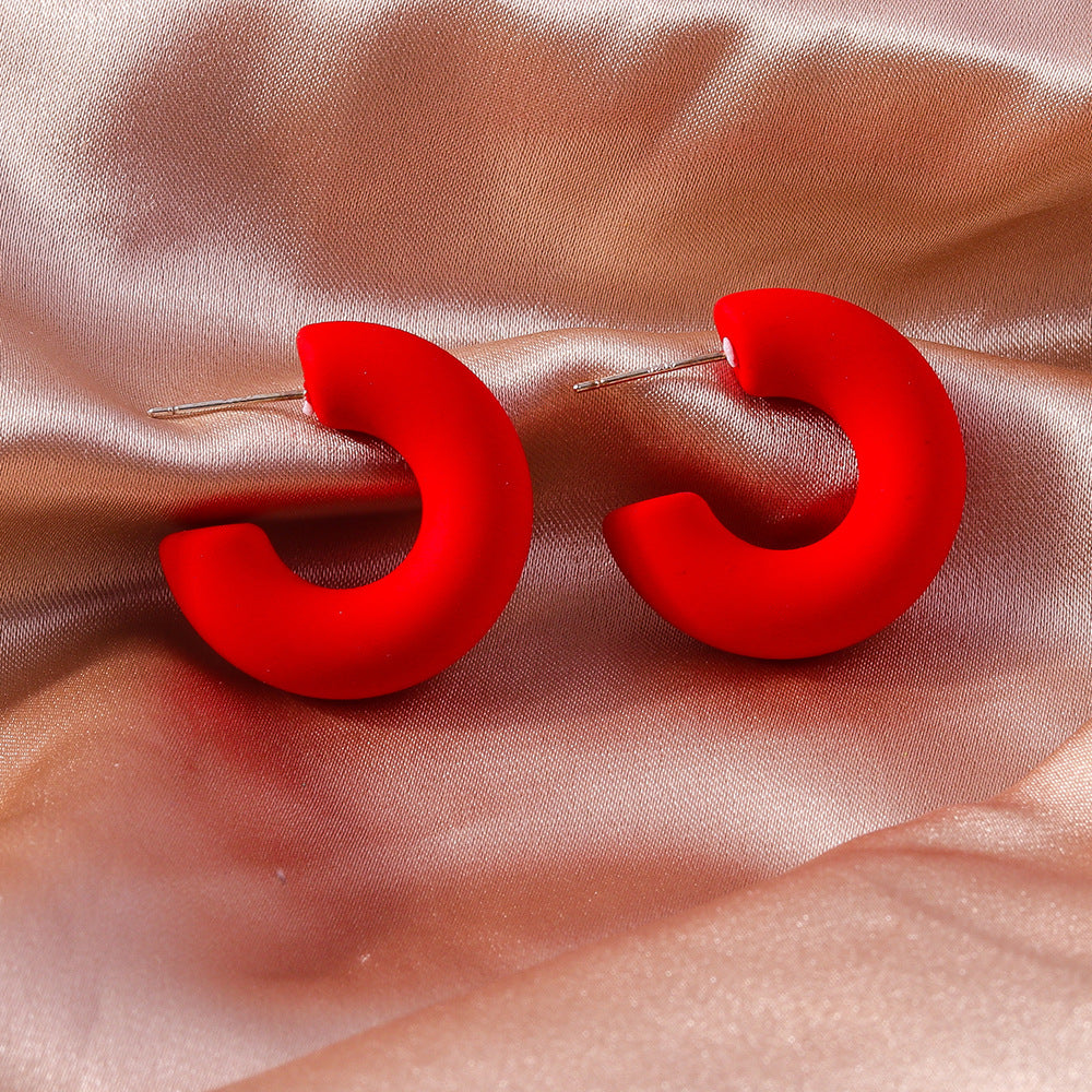 Hollow Arc Fashion Creative Design Temperament Earrings