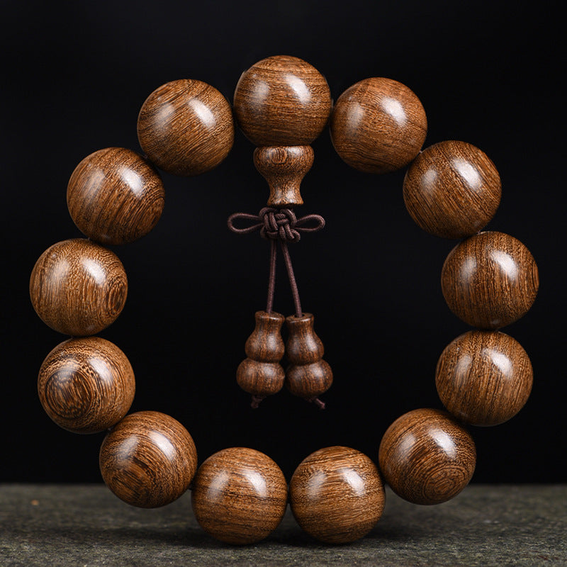 Women's & Men's Streaming Drainage Gold Sandalwood Rift Grain Old Materials Atmospheric Buddha Bracelets