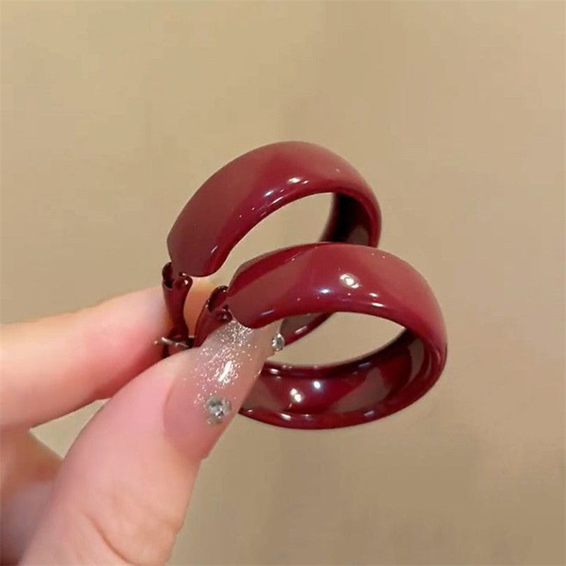 Women's More Red Geometric Hoop Style Elegant Rings