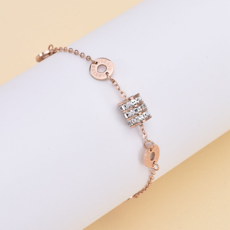 Women's Small Waist Korean Style Simple Titanium Bracelets