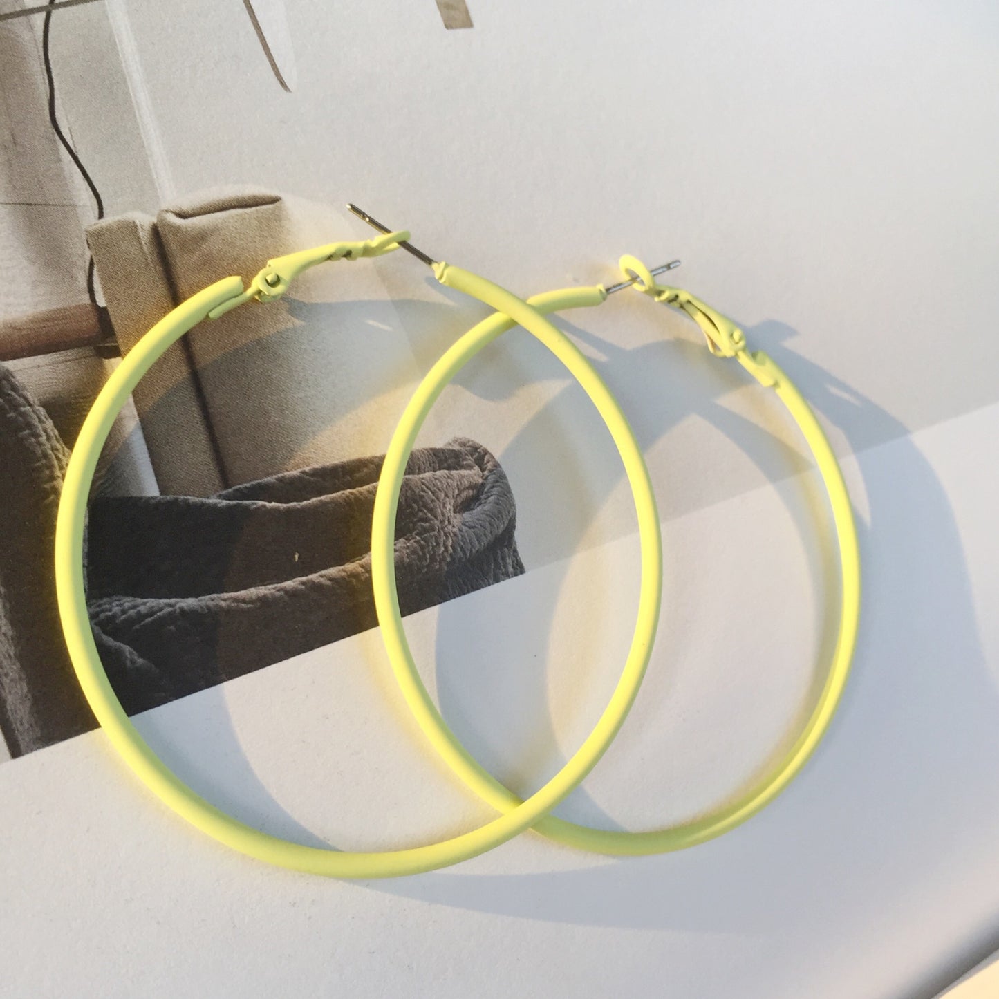 Paint Color Big Circle Eardrop Beautiful Earrings