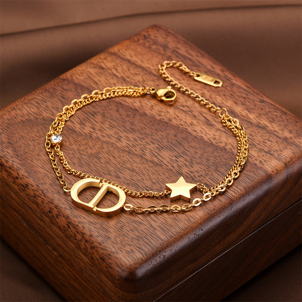 Titanium Steel Female Niche Simple Temperament Clavicle Pendants