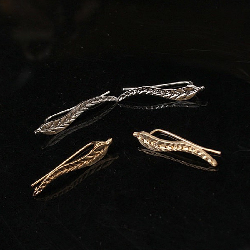 Artistic Fresh Handmade Tender Leaf Eardrops Earrings
