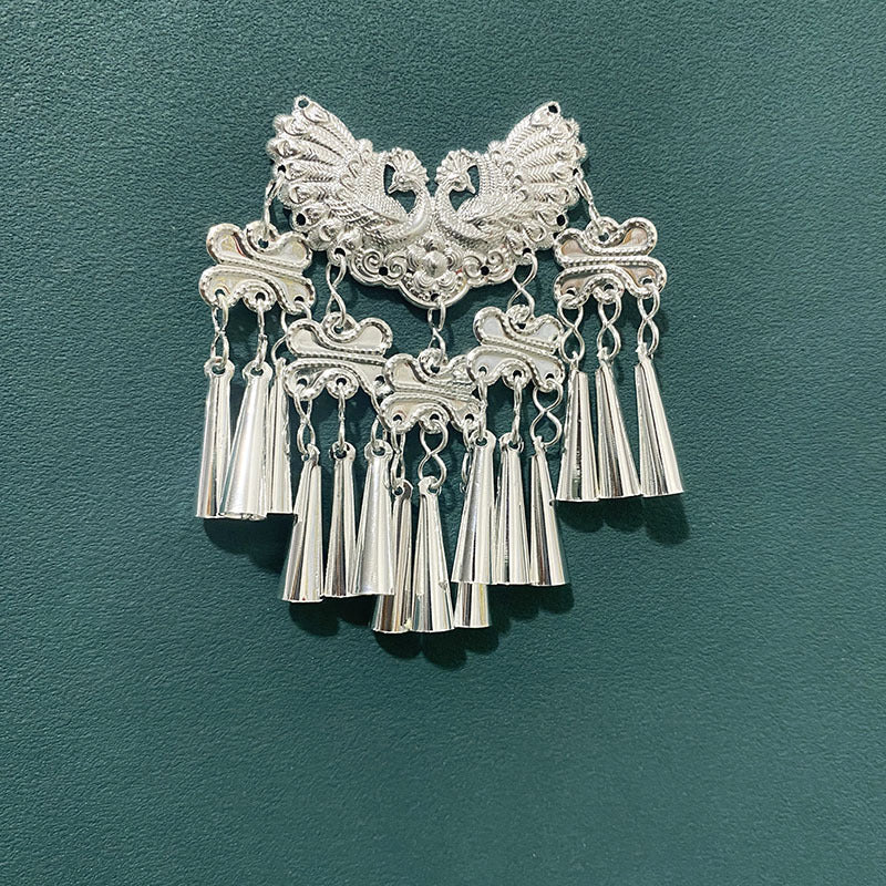 Magnets Sier Hat Butterfly Peacock Phoenix Earrings