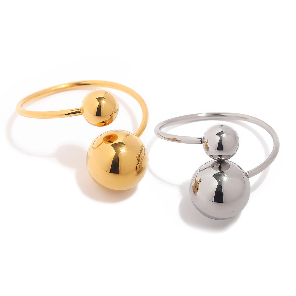 Titanium Steel Gold Not Female Geometric Ring
