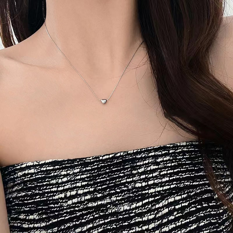 Opposite Sex Love Titanium Steel Female Fashion Short Necklace