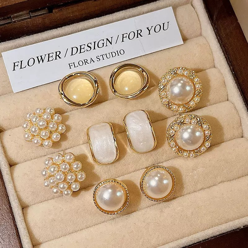 Women's Luxury High-grade Golden Pearl For Six Rings